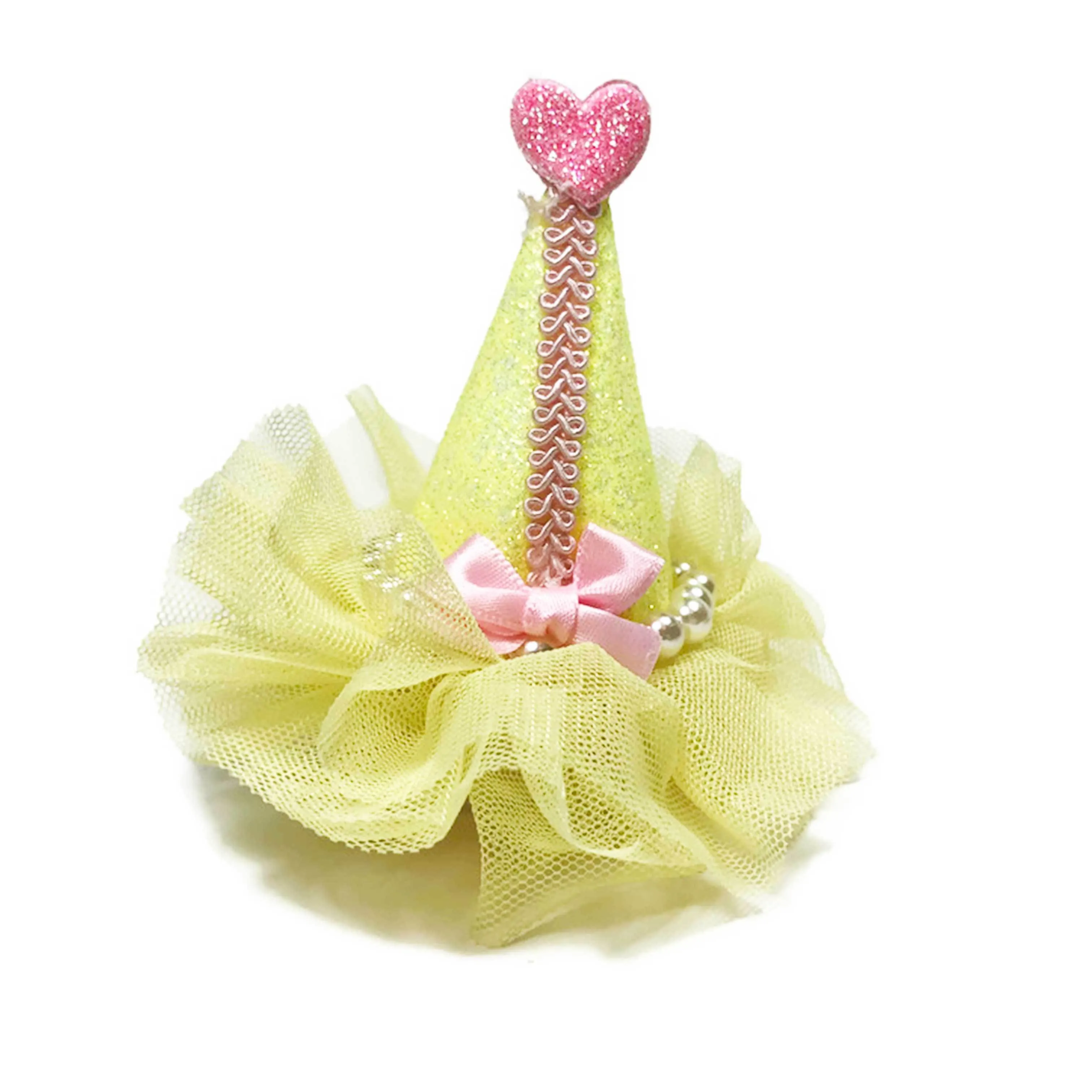 Pretty Party Hat Clip-On in Yellow