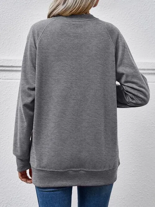 Round Neck Long Sleeve Sweatshirt