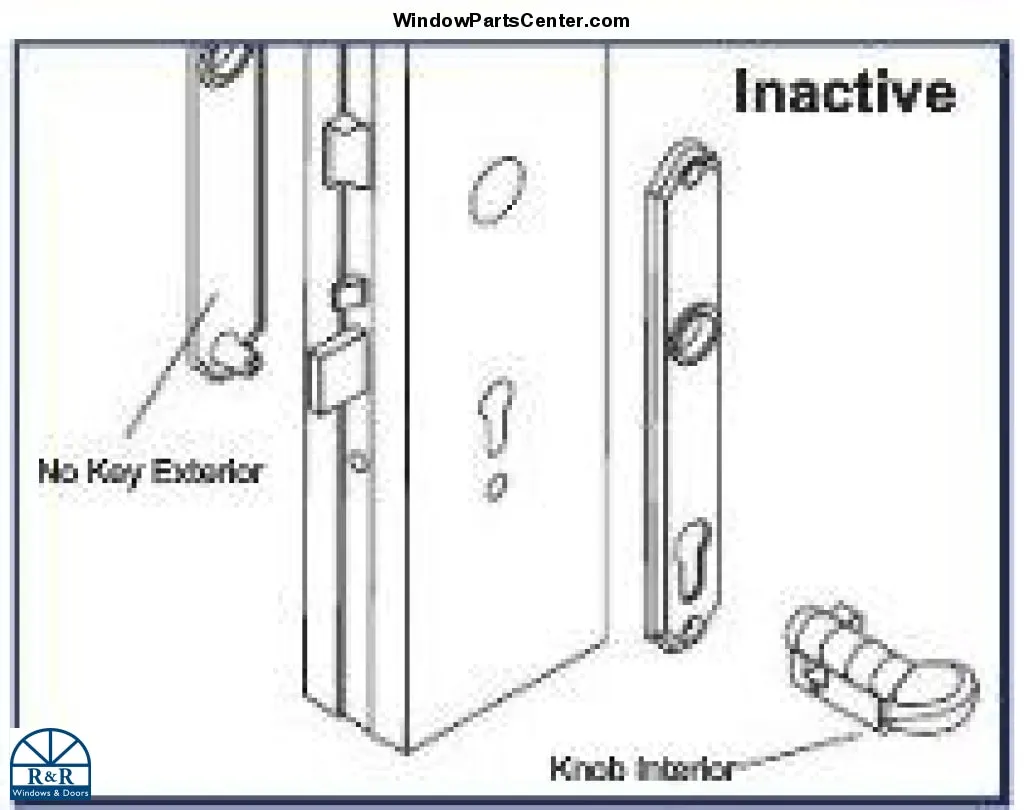 S4200INT -Inactive -No Thumb Turn Included - Hoppe Munchen Series M112Pl/374N- Swinging Door Handle Sets