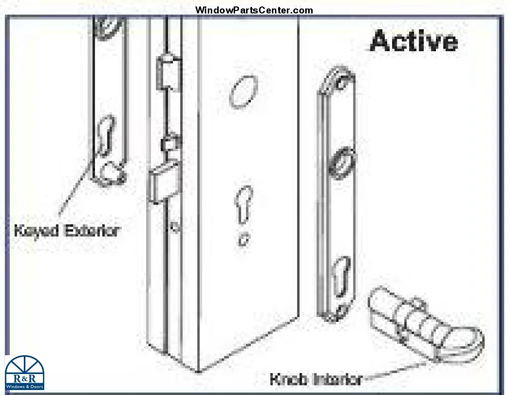 S4300AC Active - With Cylinder- Hoppe Munchen Series M112Pl/3965N- Swinging Door Handle Sets