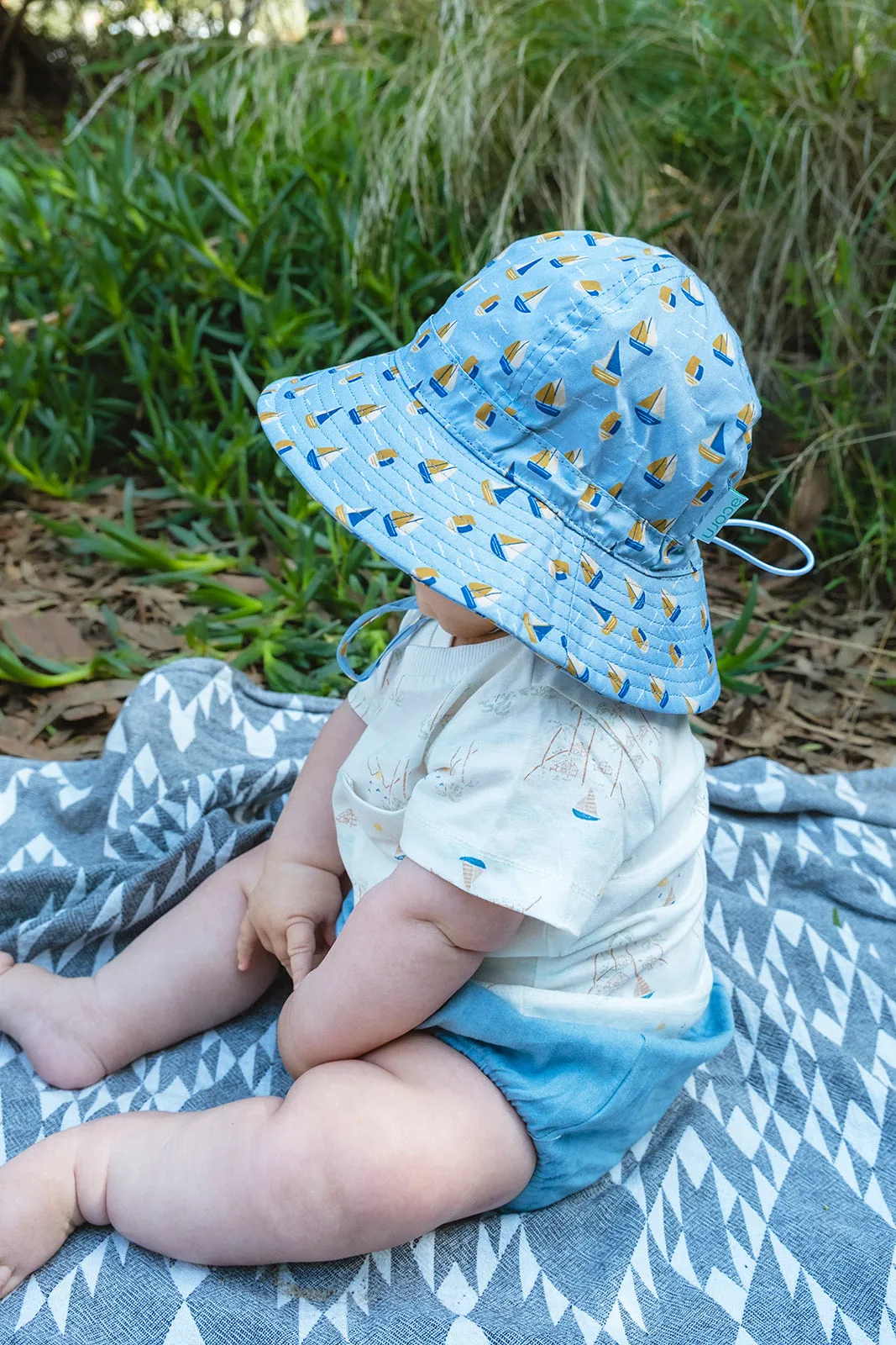 Sail The Bay Wide Brim Infant Sunhat