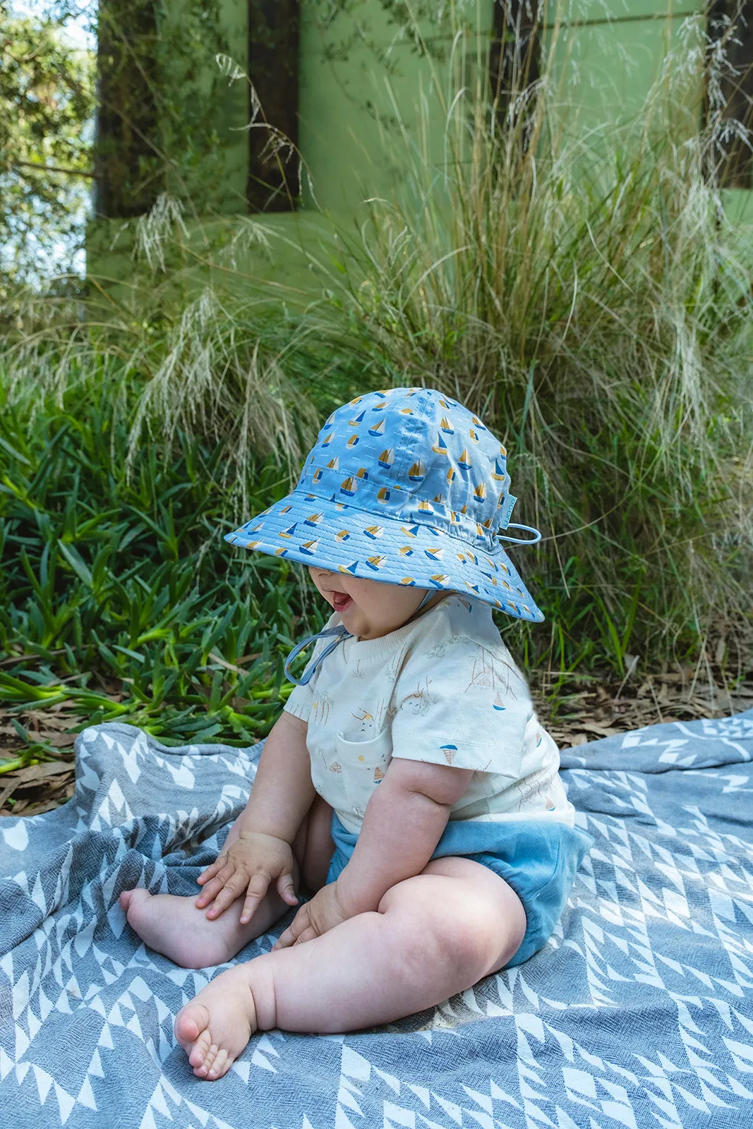 Sail The Bay Wide Brim Infant Sunhat