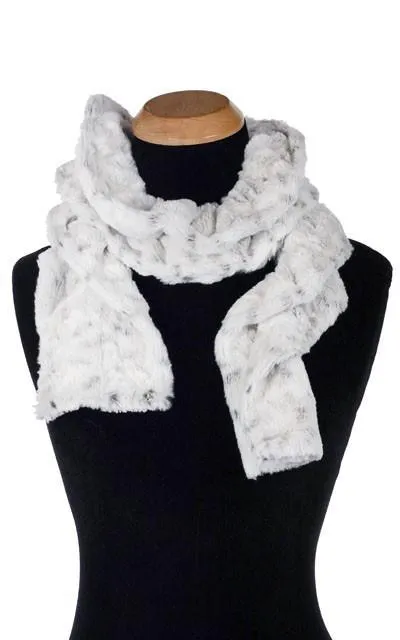 Scrunchy Scarf - Luxury Faux Fur in Winters Frost