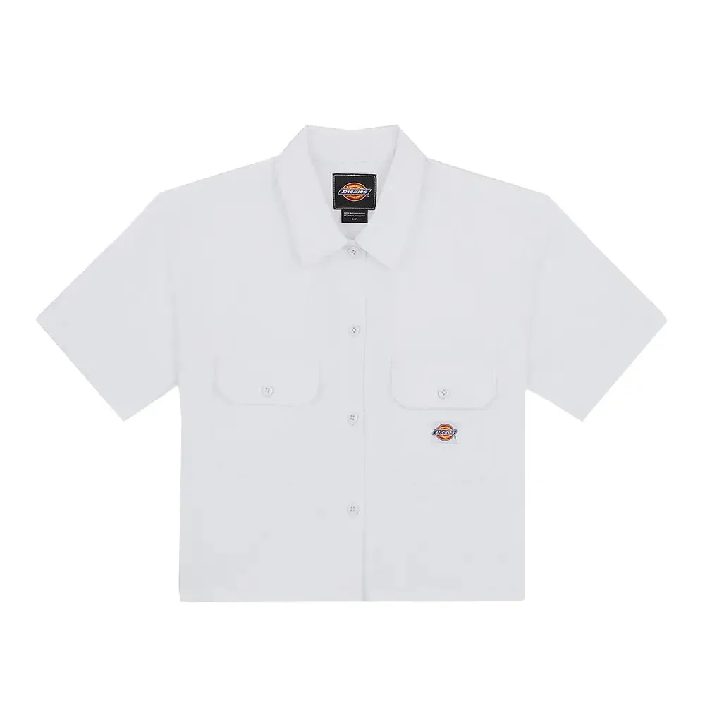 Ss24Dickies Work Shirt Cropped White