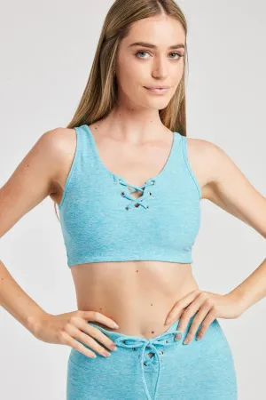 Stretch Football Bra in Seaside