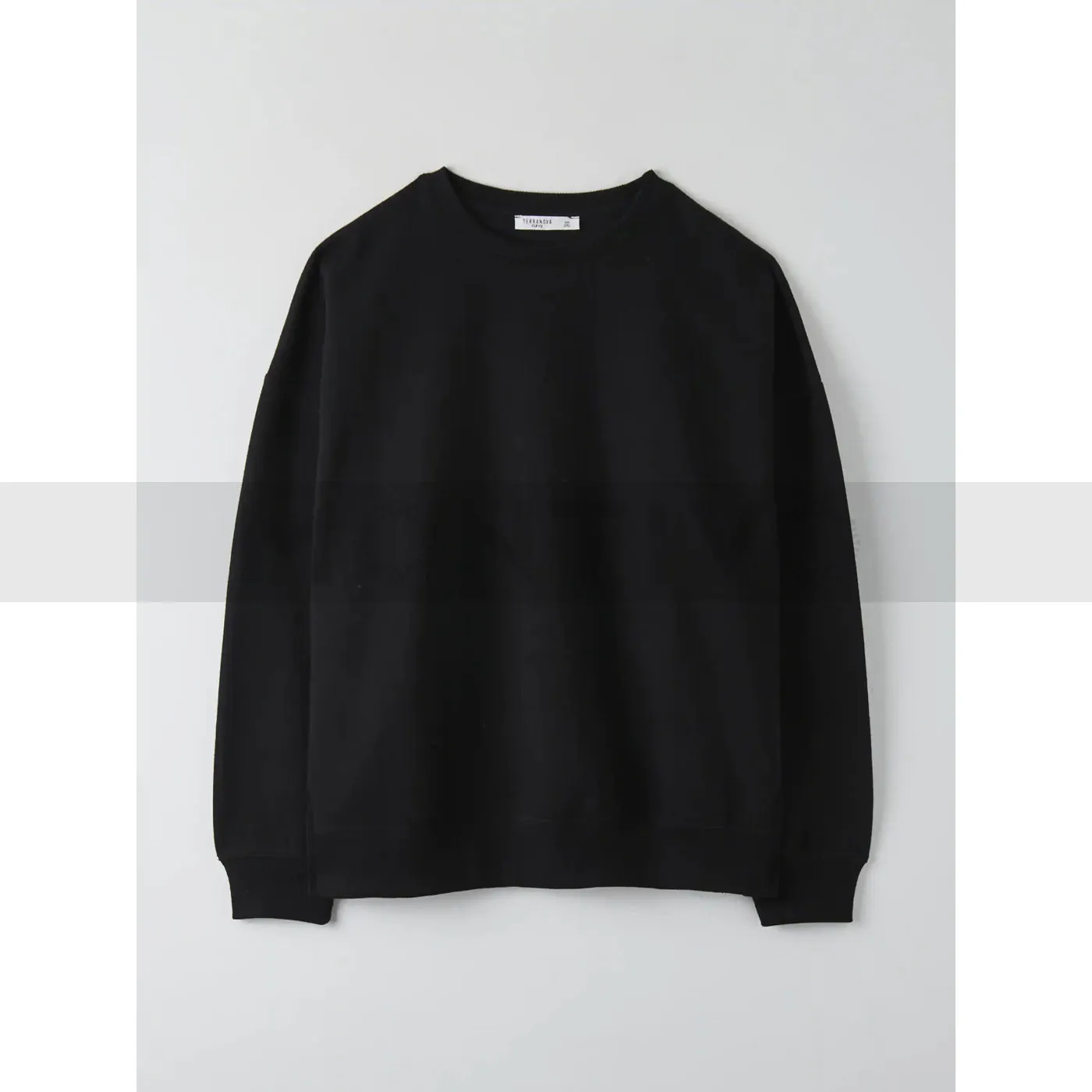 Terranova Black Sweatshirt with Side Slit