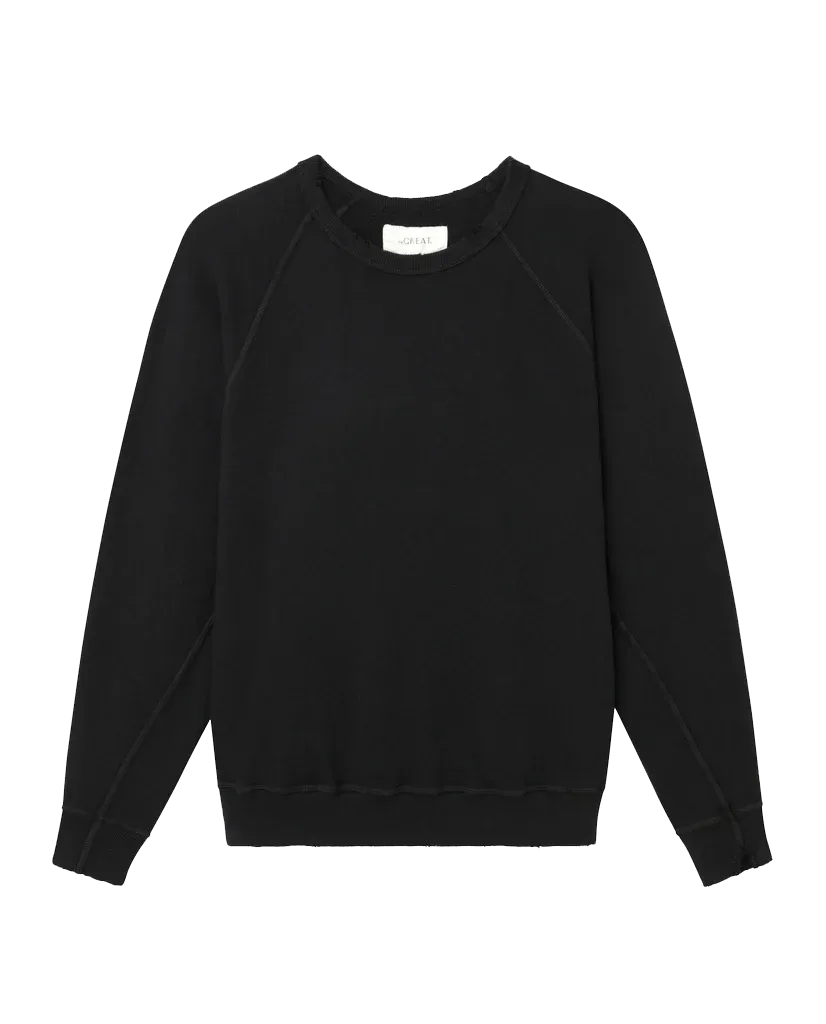 The College Sweatshirt. Solid -- Almost Black