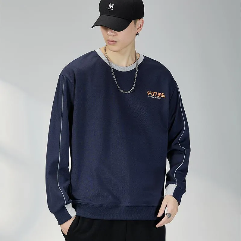 Trendy Crew Neck Loose Fit Sweatshirt