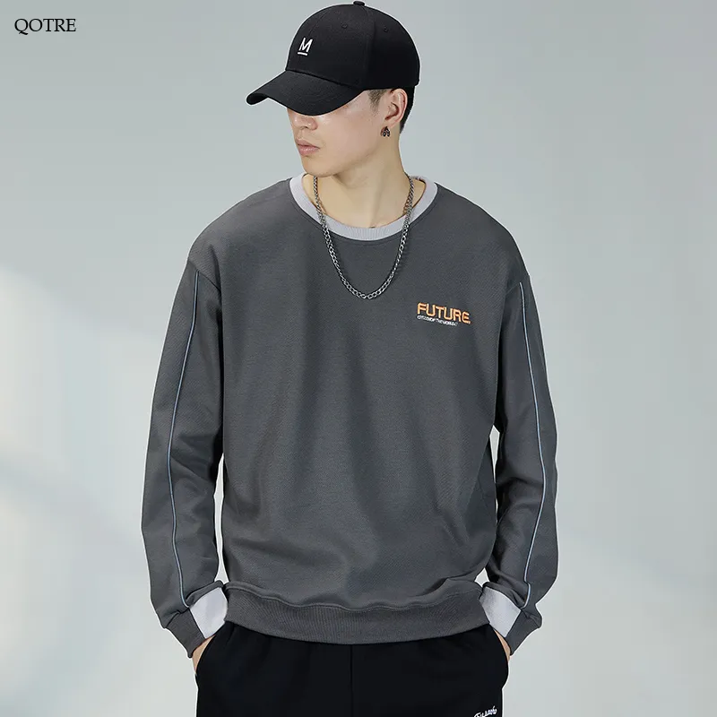 Trendy Crew Neck Loose Fit Sweatshirt