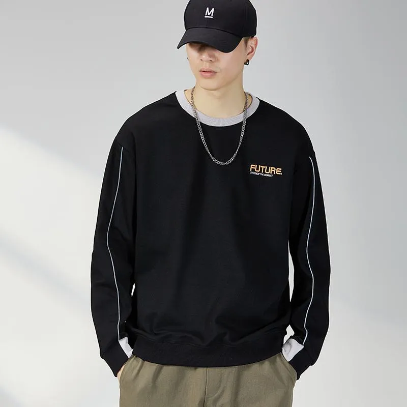 Trendy Crew Neck Loose Fit Sweatshirt