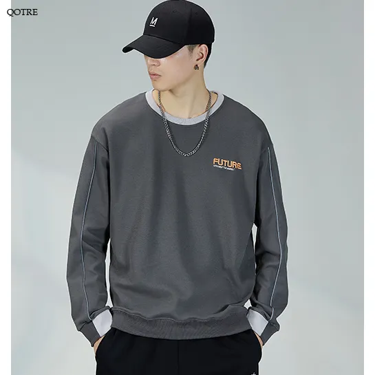 Trendy Crew Neck Loose Fit Sweatshirt