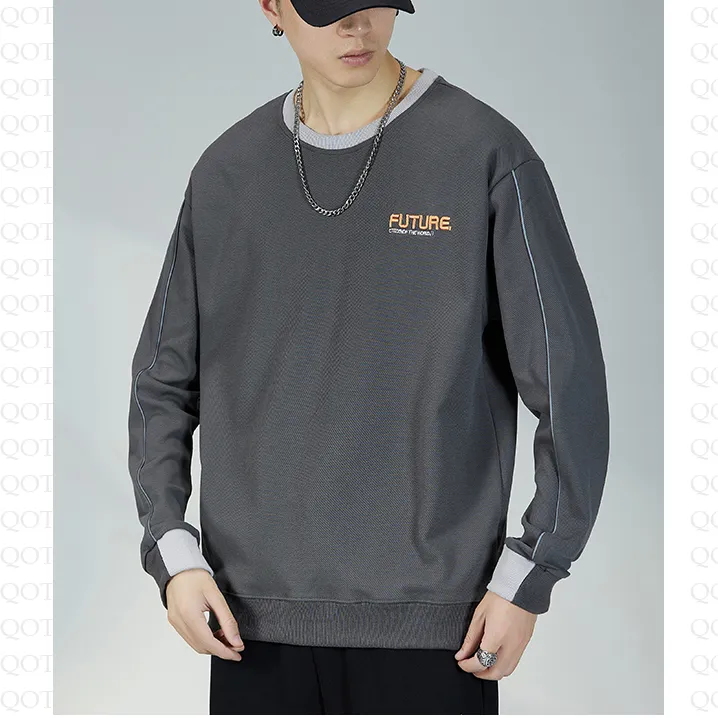 Trendy Crew Neck Loose Fit Sweatshirt