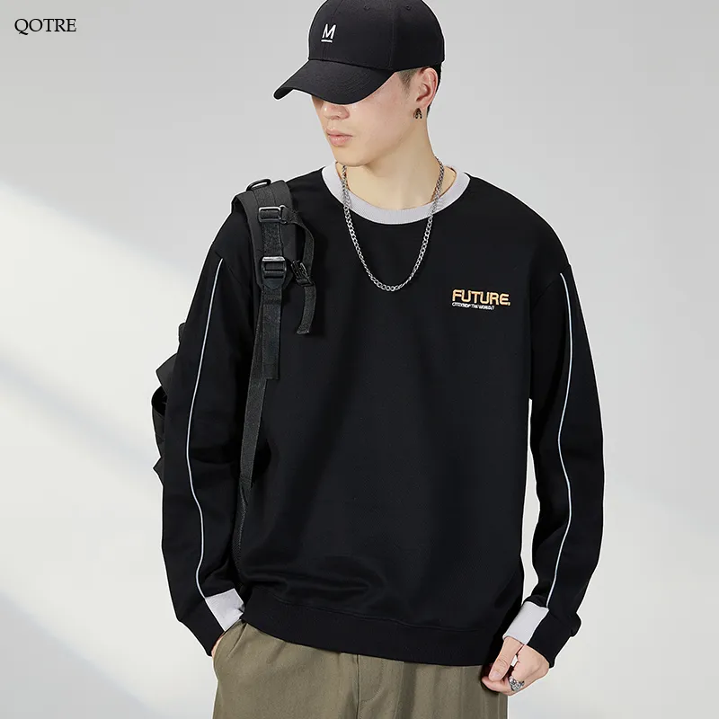 Trendy Crew Neck Loose Fit Sweatshirt