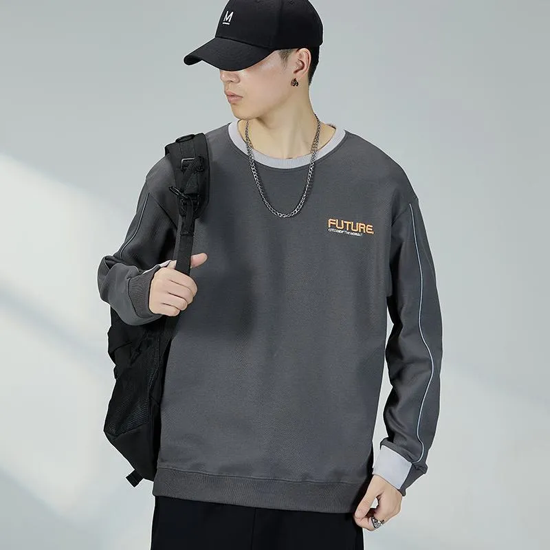 Trendy Crew Neck Loose Fit Sweatshirt