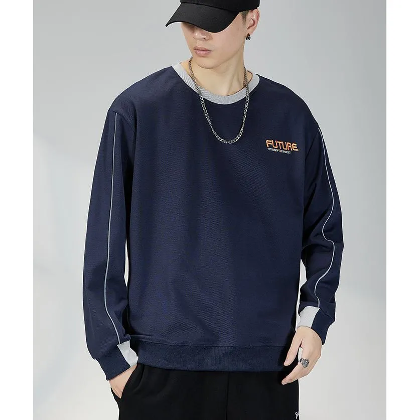 Trendy Crew Neck Loose Fit Sweatshirt