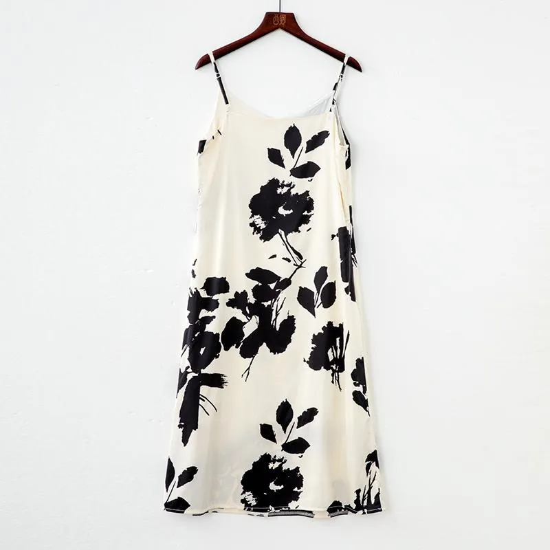 Versatile Slim-Fit Slimming Floral Print Dress