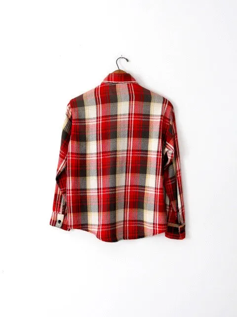 vintage 70s plaid flannel shirt