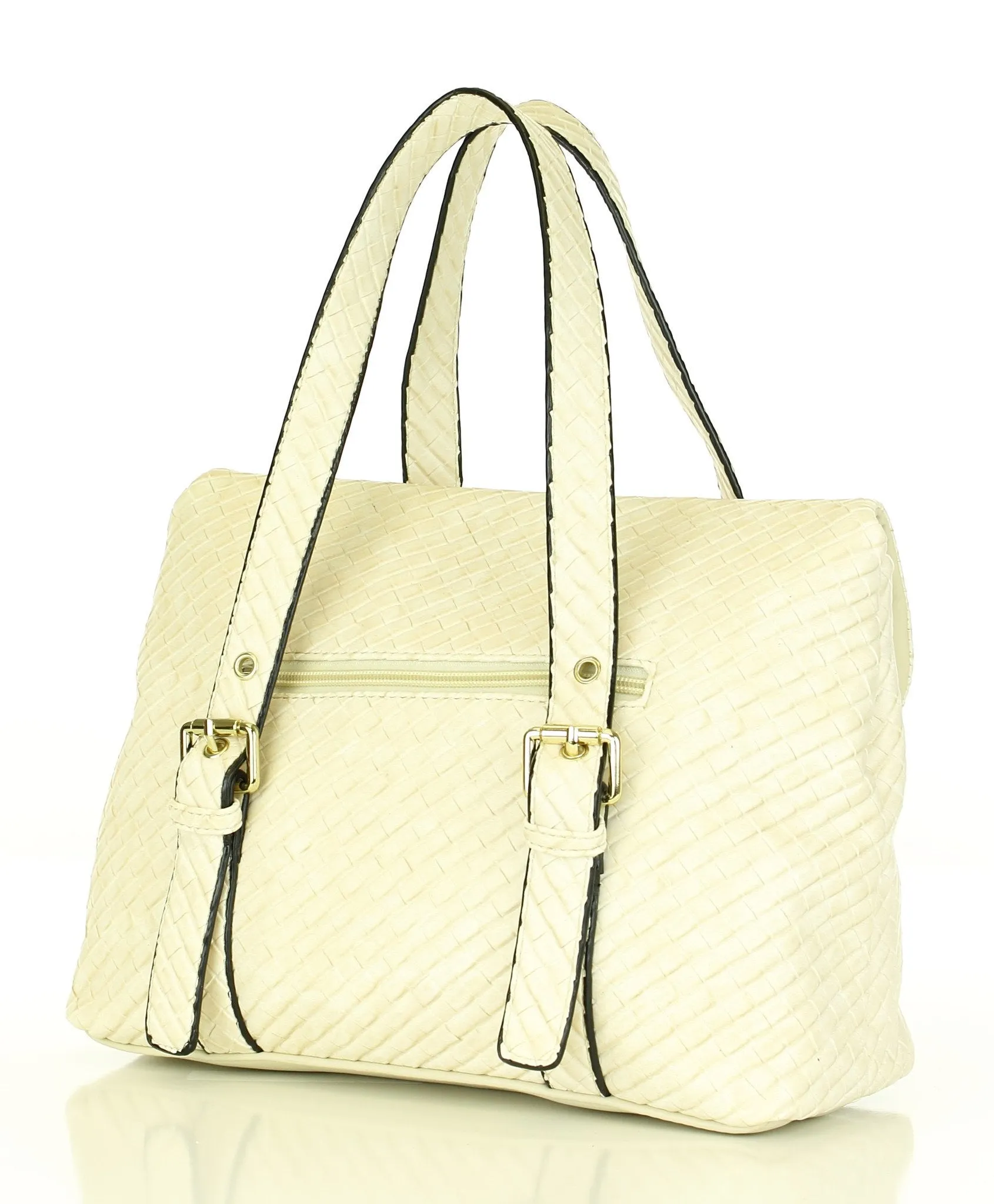 Weave Texture Looker Satchel Bag