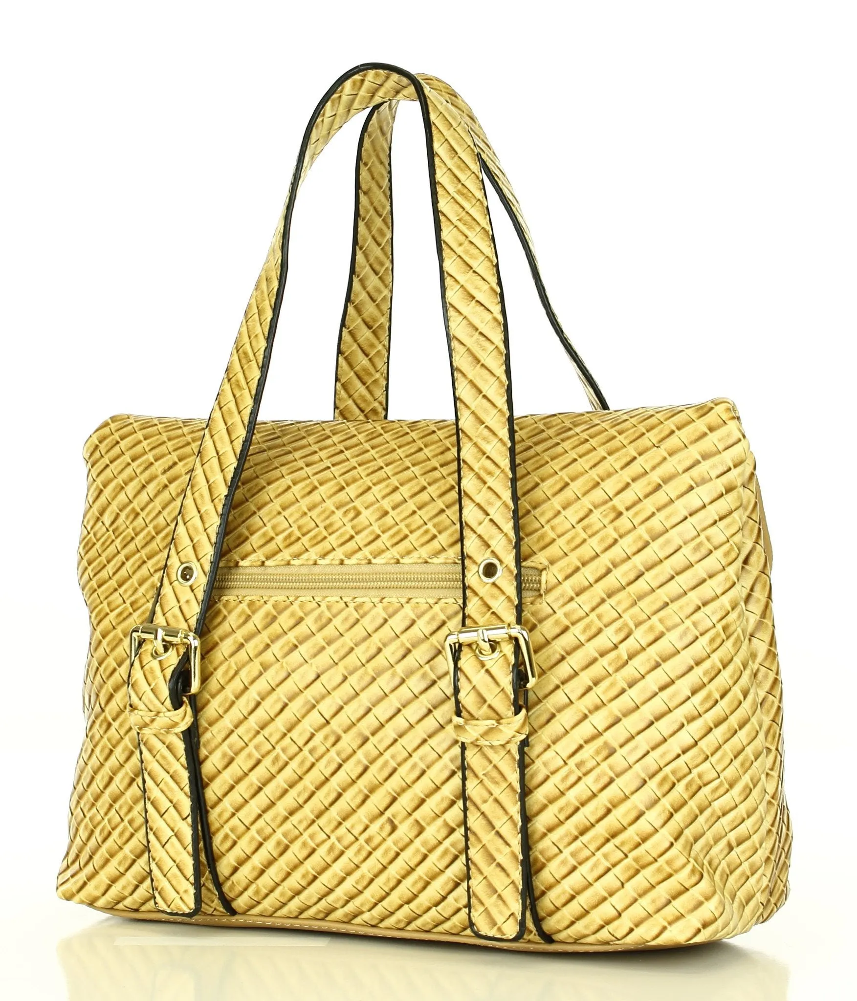 Weave Texture Looker Satchel Bag