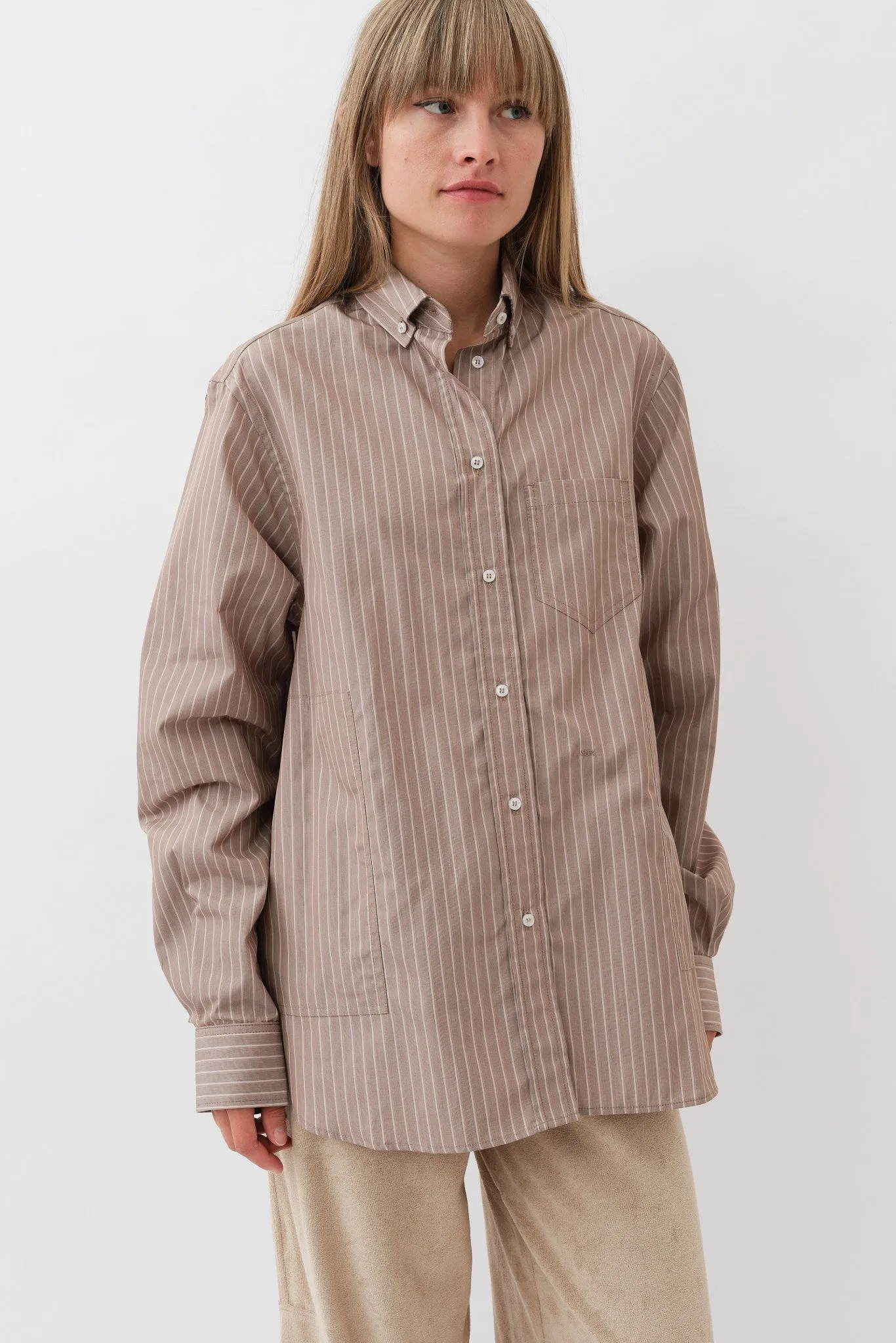 William Shirt — Brown Shadow Stripe