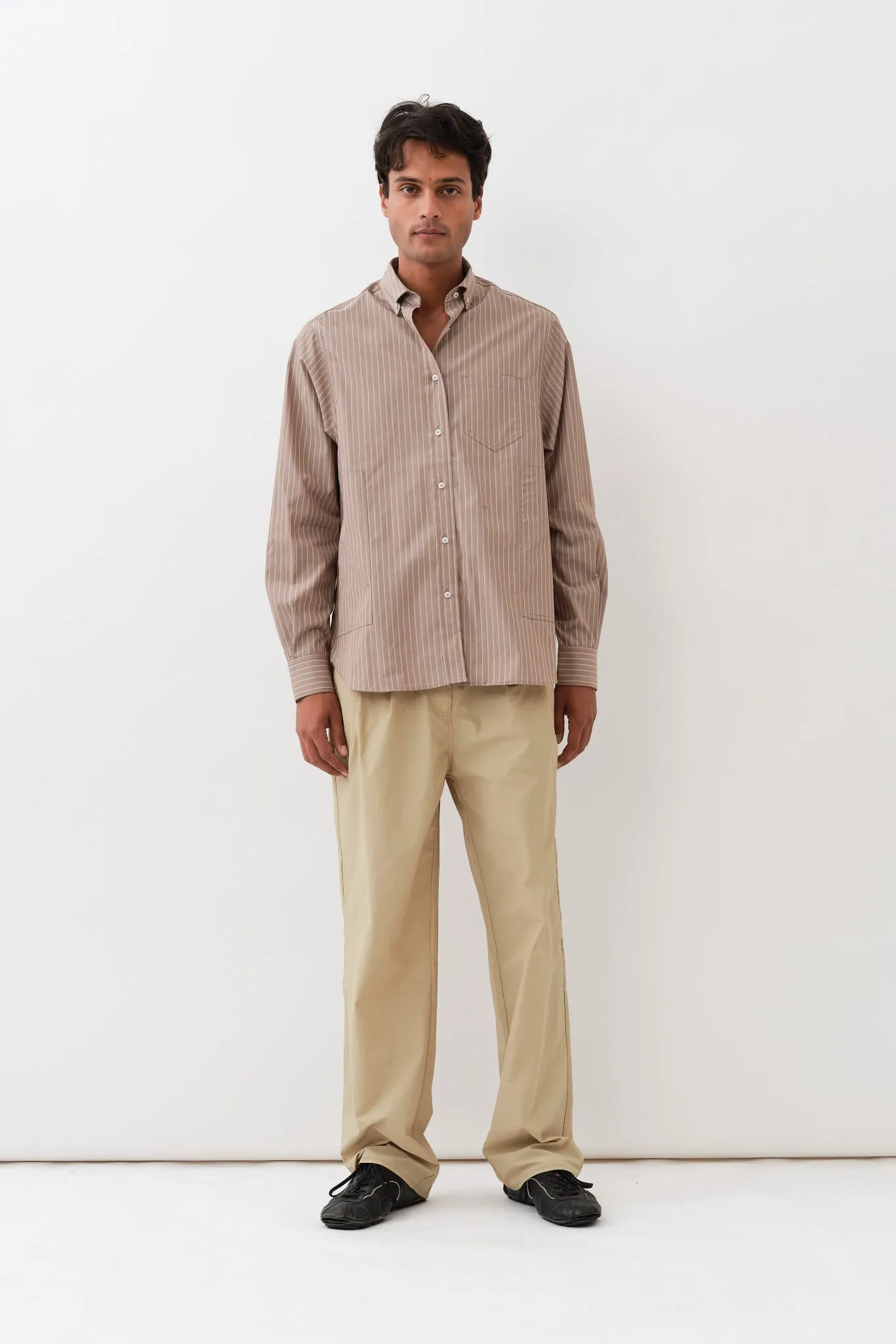 William Shirt — Brown Shadow Stripe