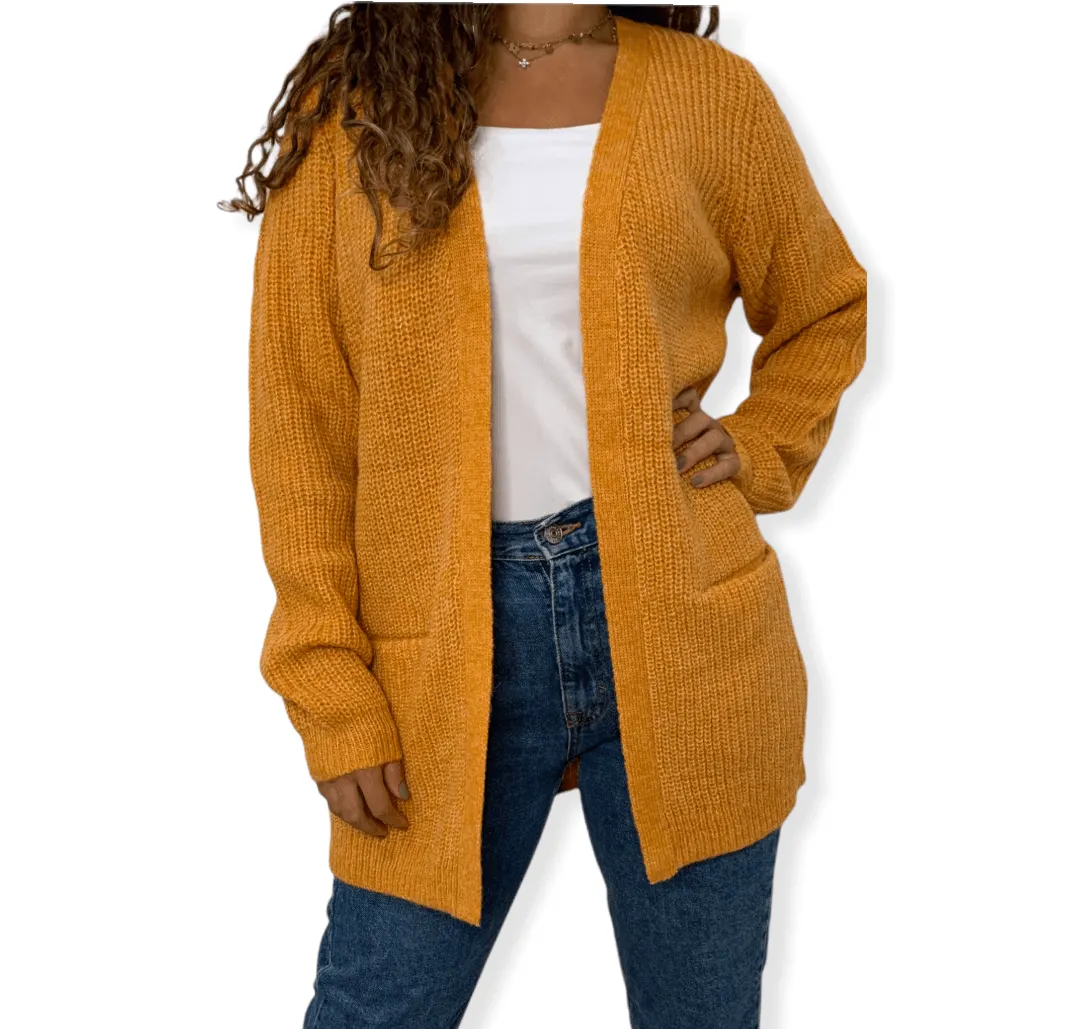 Women Long Jacket - Mustard