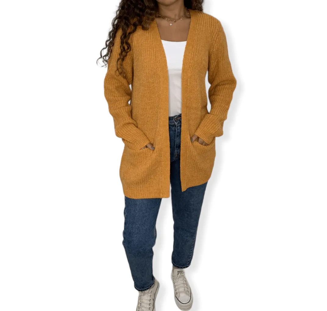 Women Long Jacket - Mustard