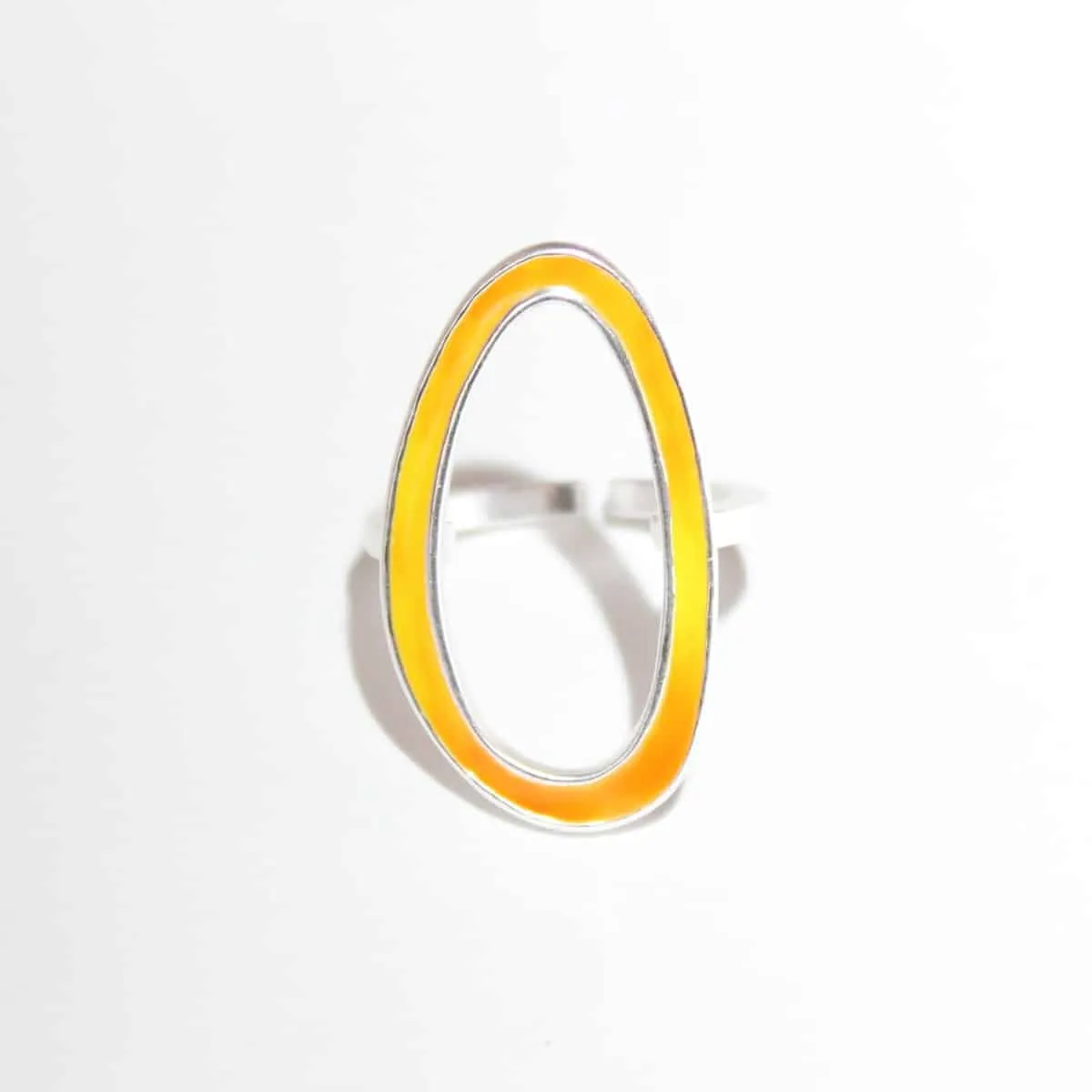 Yellow & Orange Oval Adrianne Ring