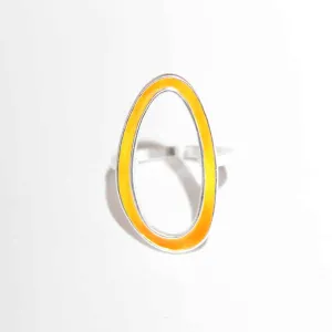 Yellow & Orange Oval Adrianne Ring