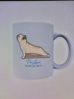 Yoga positive vibes Frenchie Coffee Mug